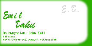 emil daku business card